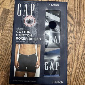 Gap Brand Men's Cotton Stretch Boxer Briefs with fly pouch 3 Pack Size XL NIB